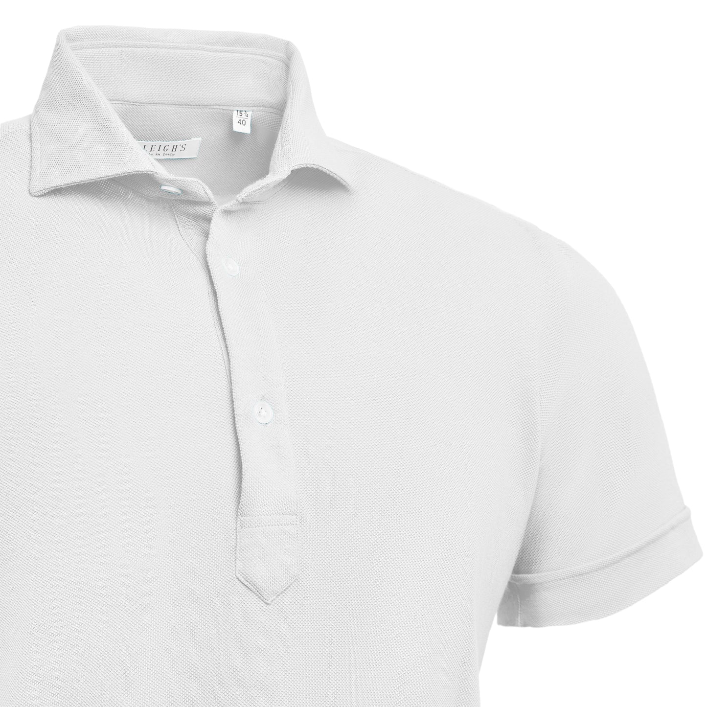 Knit Polo in White