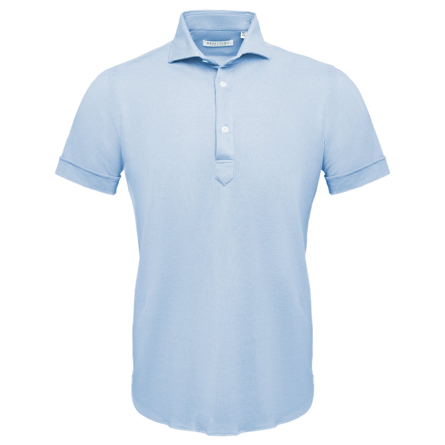 Knit Polo in Light Blue