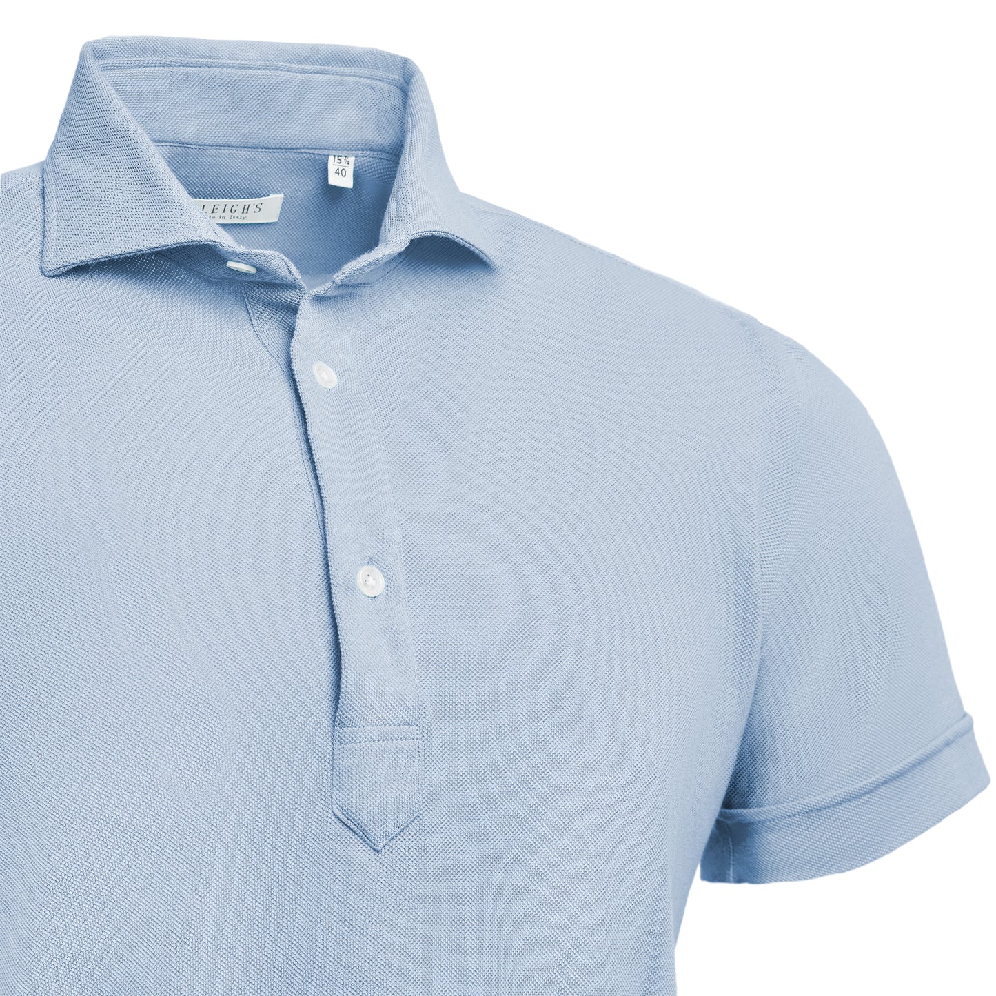 Knit Polo in Light Blue