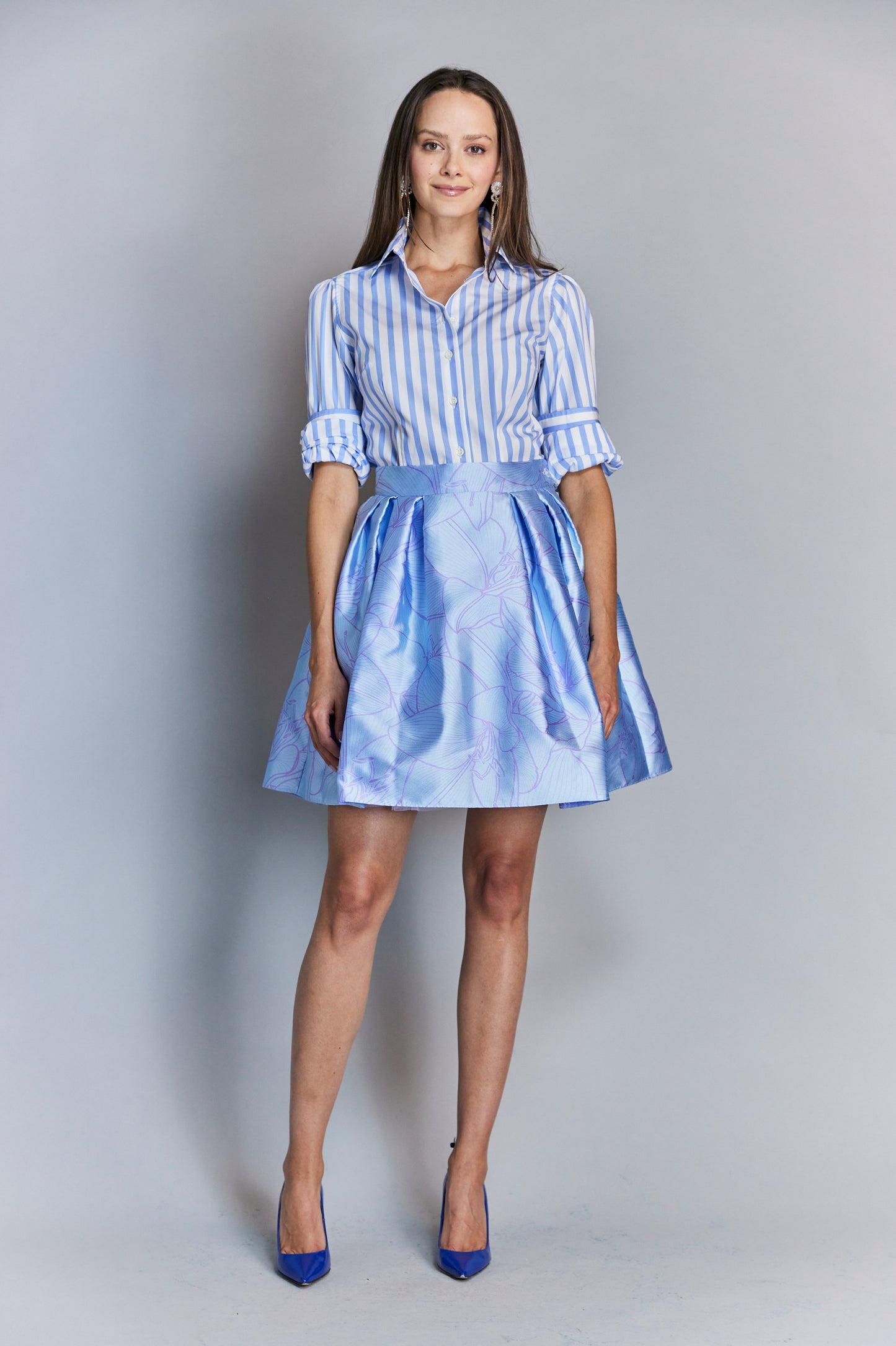 Blue Floral Charlotte Skirt