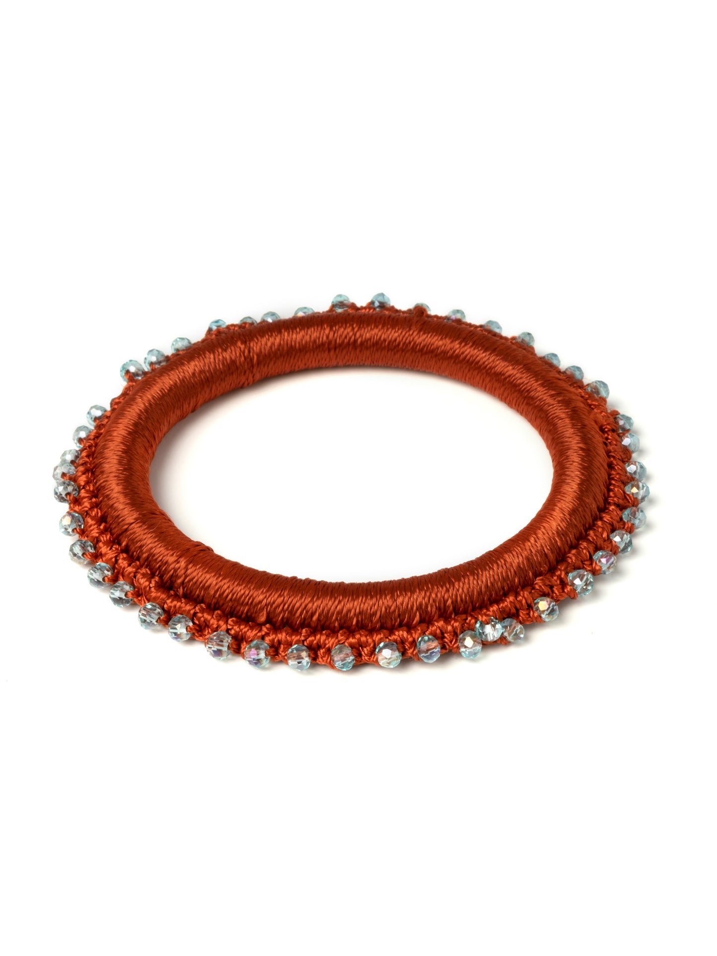 Beaded Crochet Bangle Bracelet