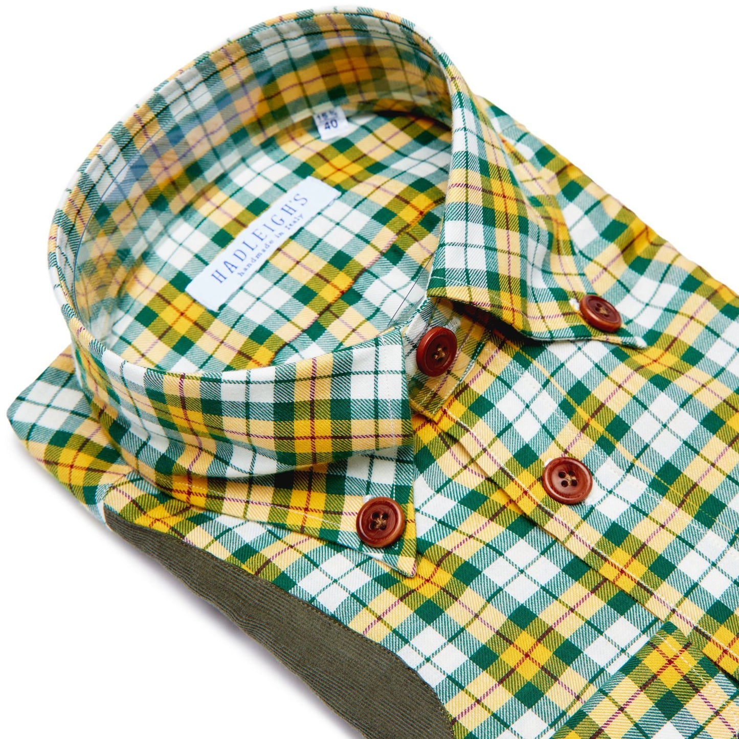 Rip Field Shirt in Yellow/Green Over Check