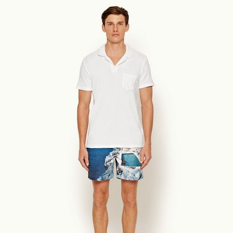 OB White Terry Towelling Polo