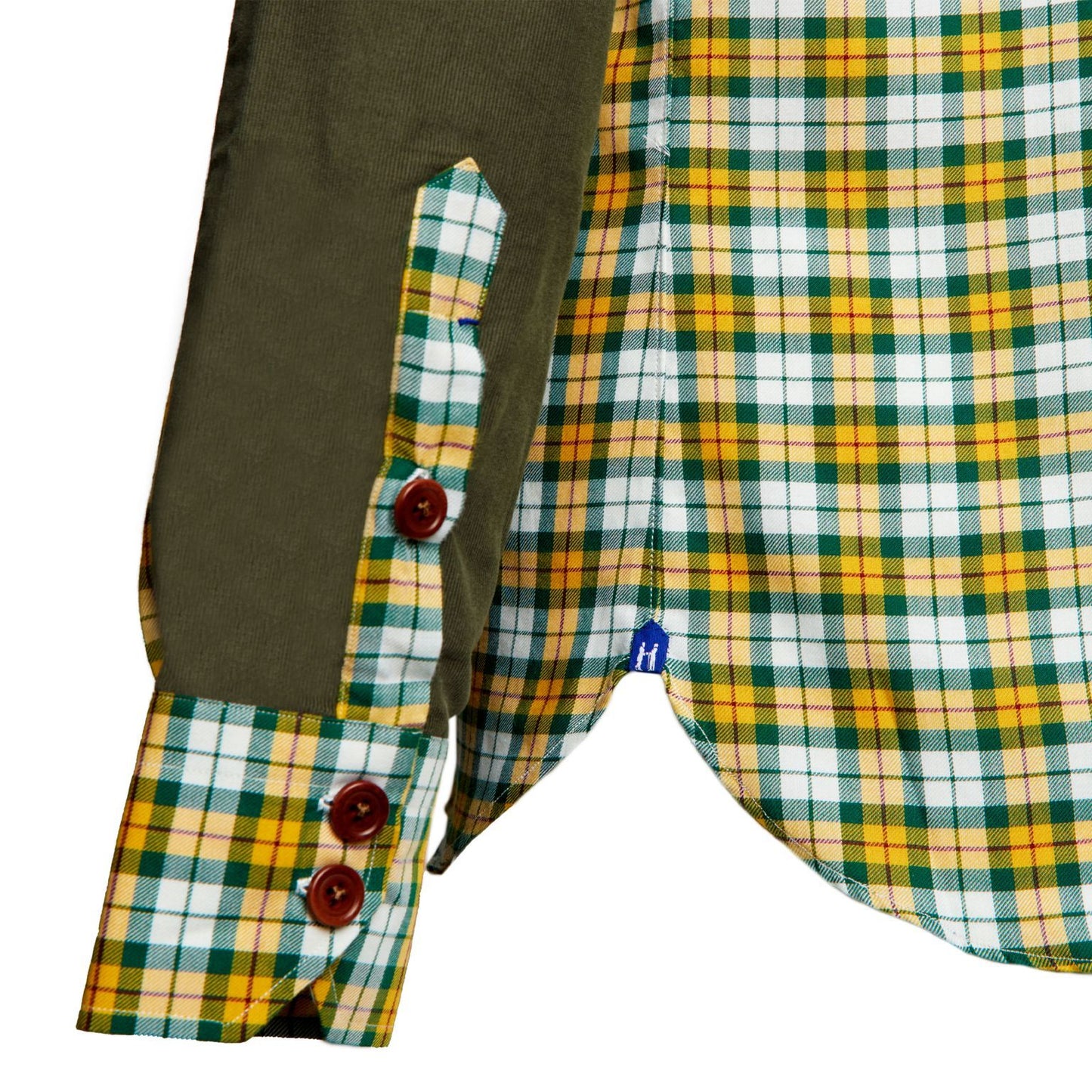 Rip Field Shirt in Yellow/Green Over Check