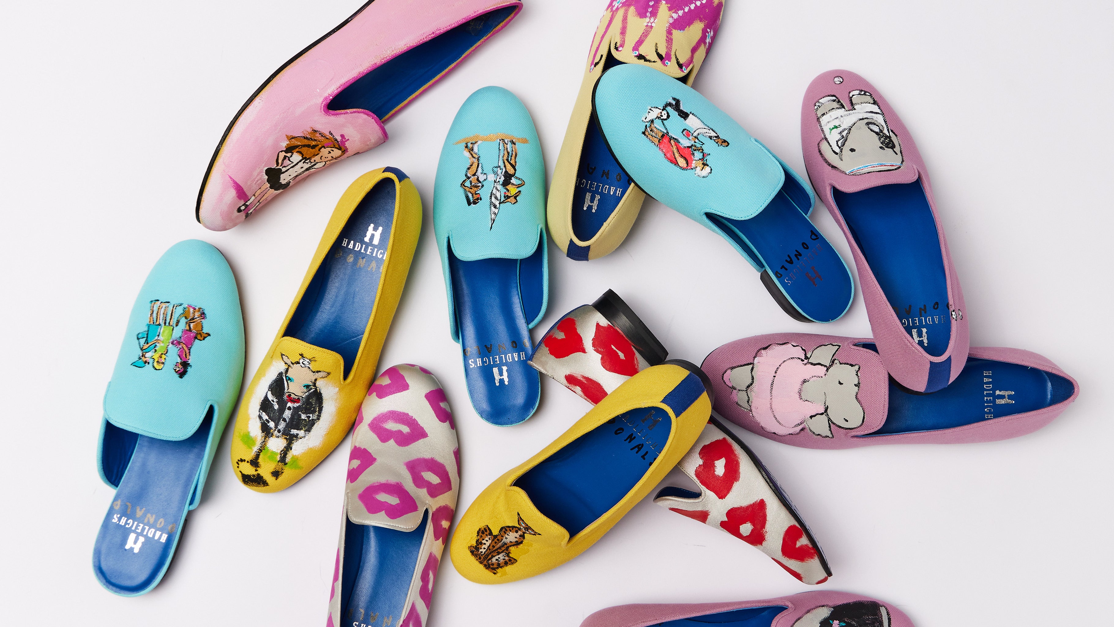 Limited Edition Drawbertson Painted Slippers