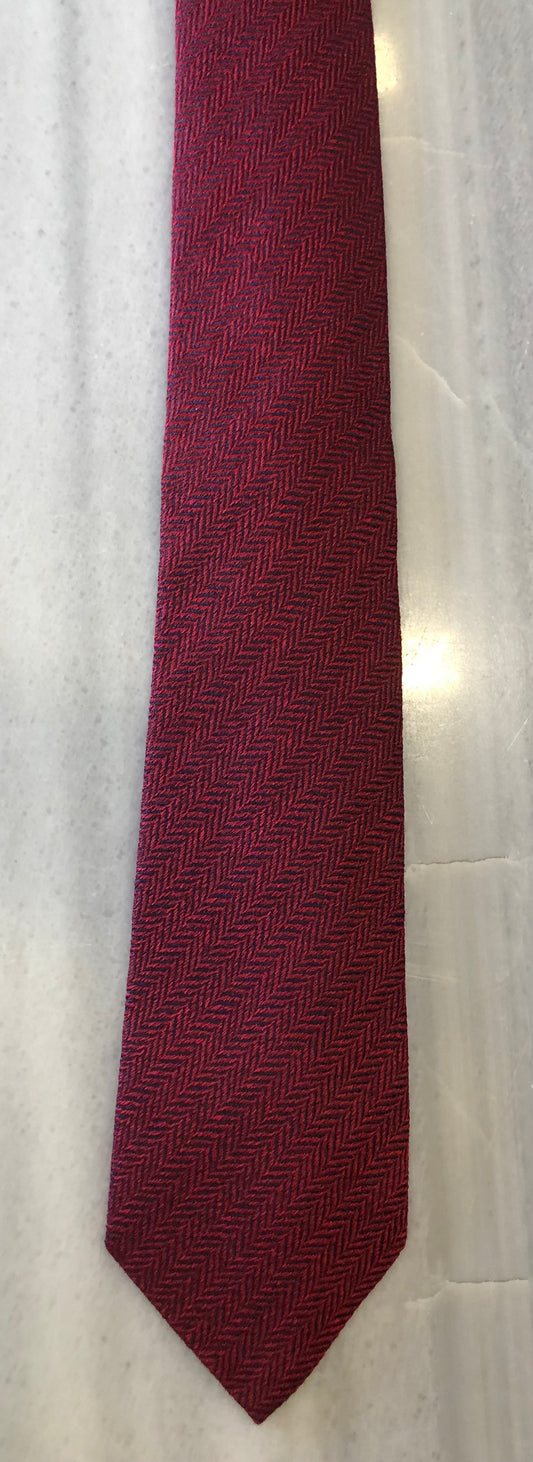 Tie in Wine Herringbone