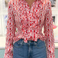 HGIRL BELINDA BLOUSE IN RED LOBSTER