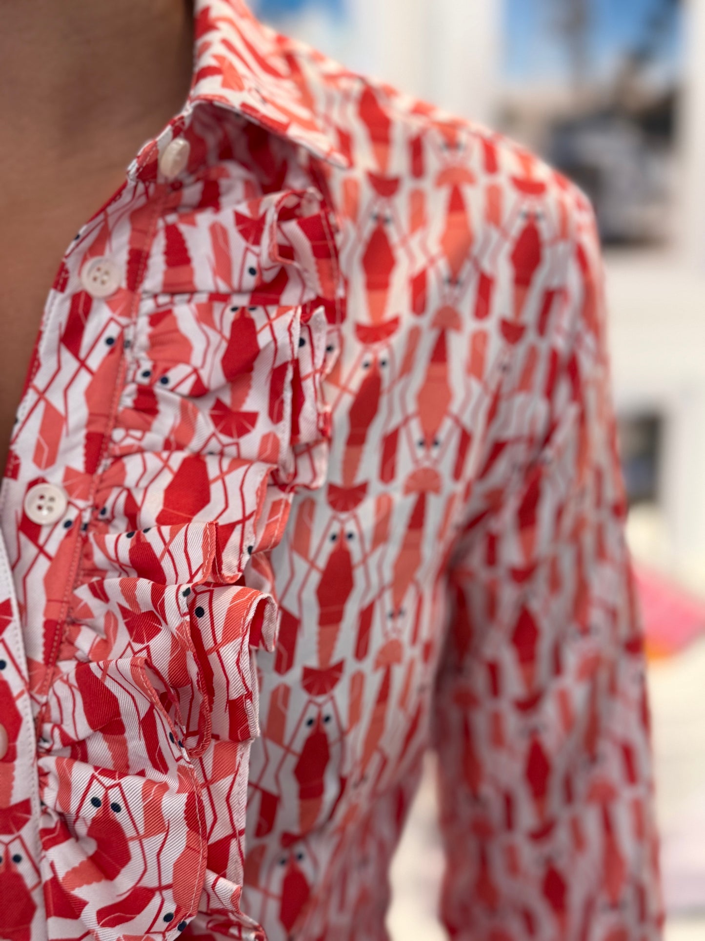 HGIRL BELINDA BLOUSE IN RED LOBSTER