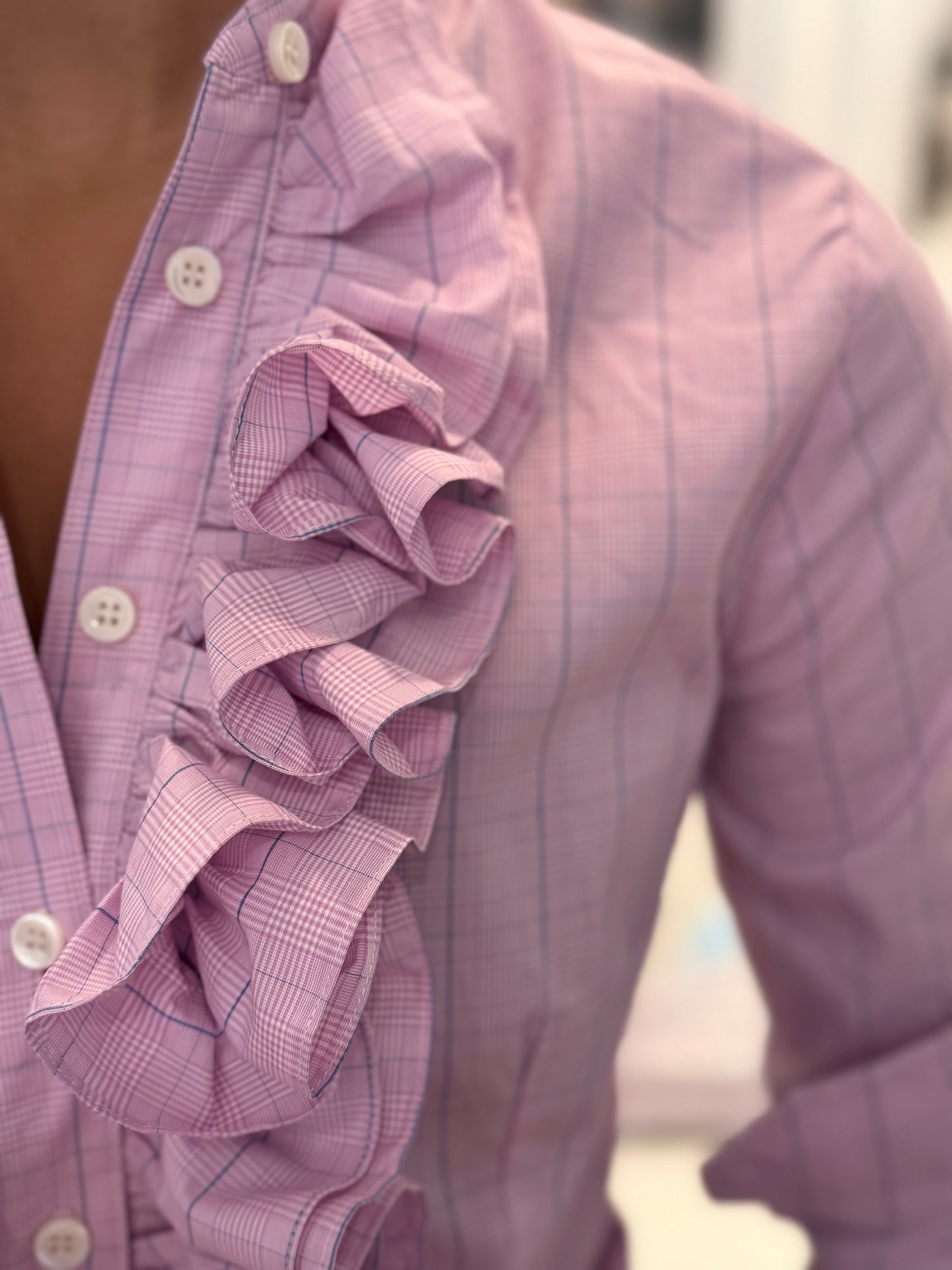 HGIRL BELINDA BLOUSE IN LAVENDER GLEN PLAID