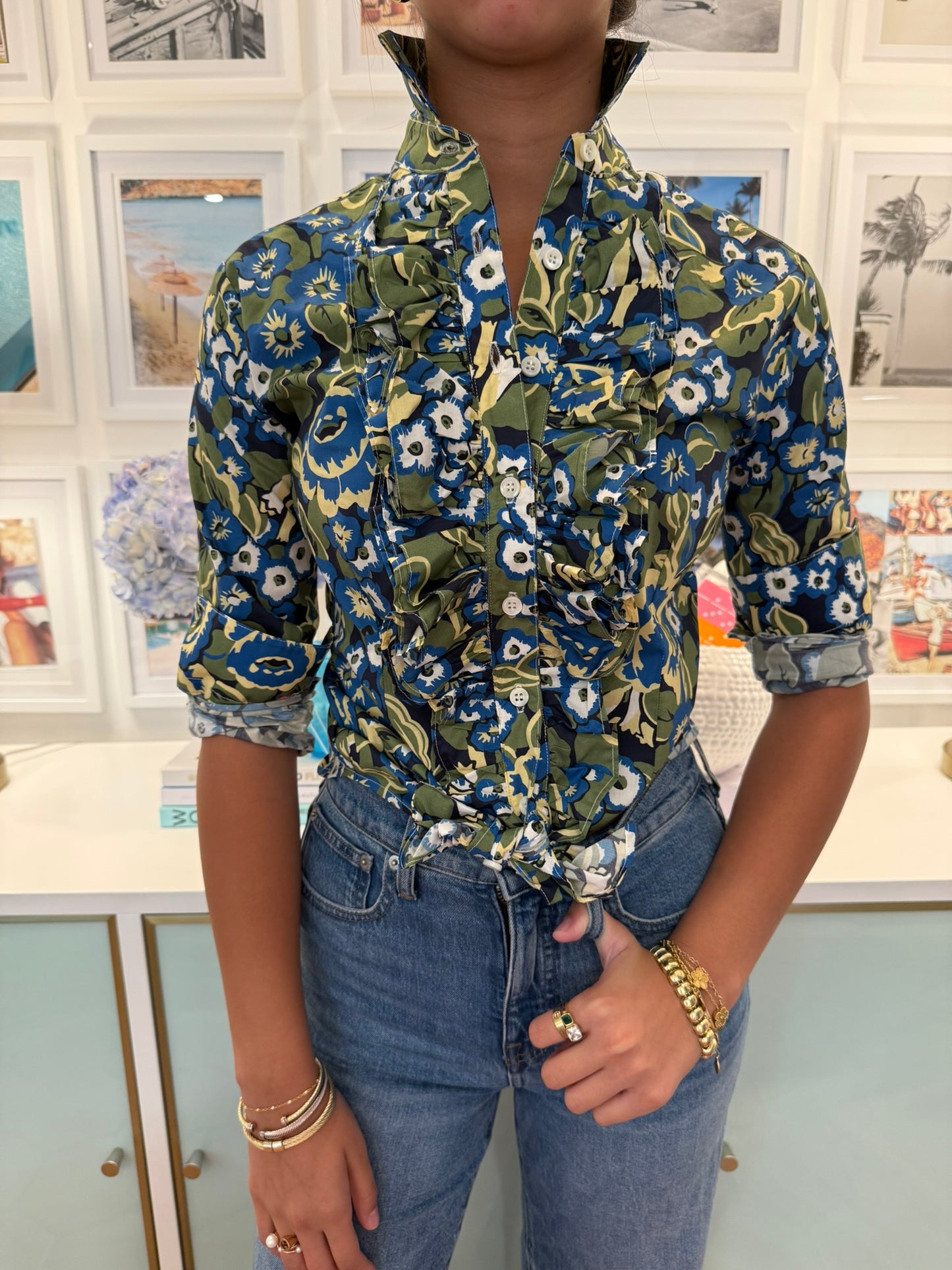 HGIRL BELINDA IN GREEN FLORAL
