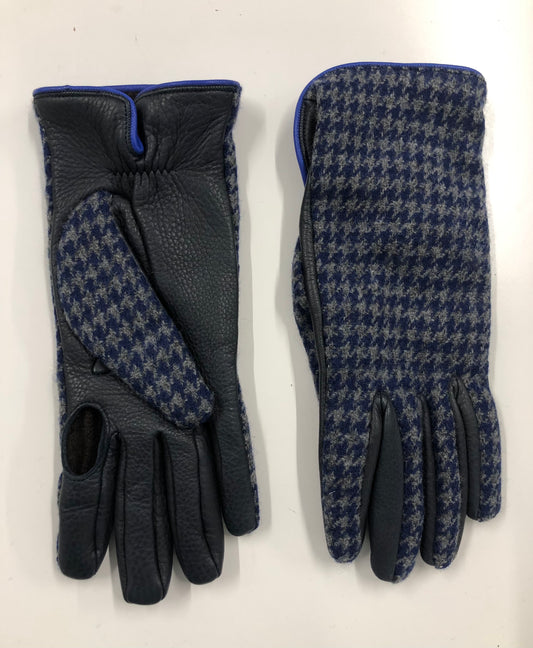 Bateman Gloves in Navy Houndstooth