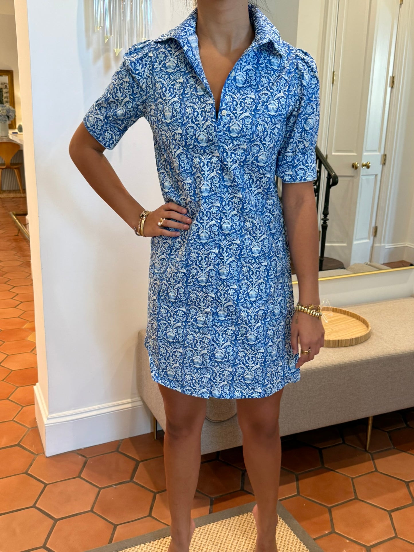 HGIRL TRACY DRESS IN BLUE PAISLEY