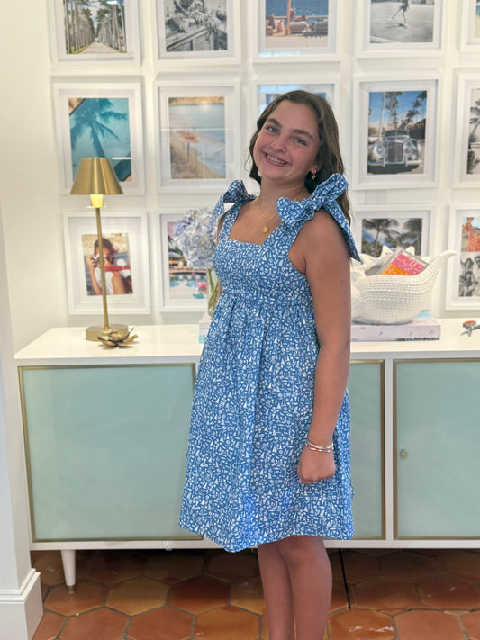 HGIRL JUNIOR EVY DRESS IN BLUE SAIL BOAT