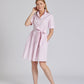 Short Coupe Dress in Pink Gingham