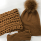 Fox Pom Hat in Camel