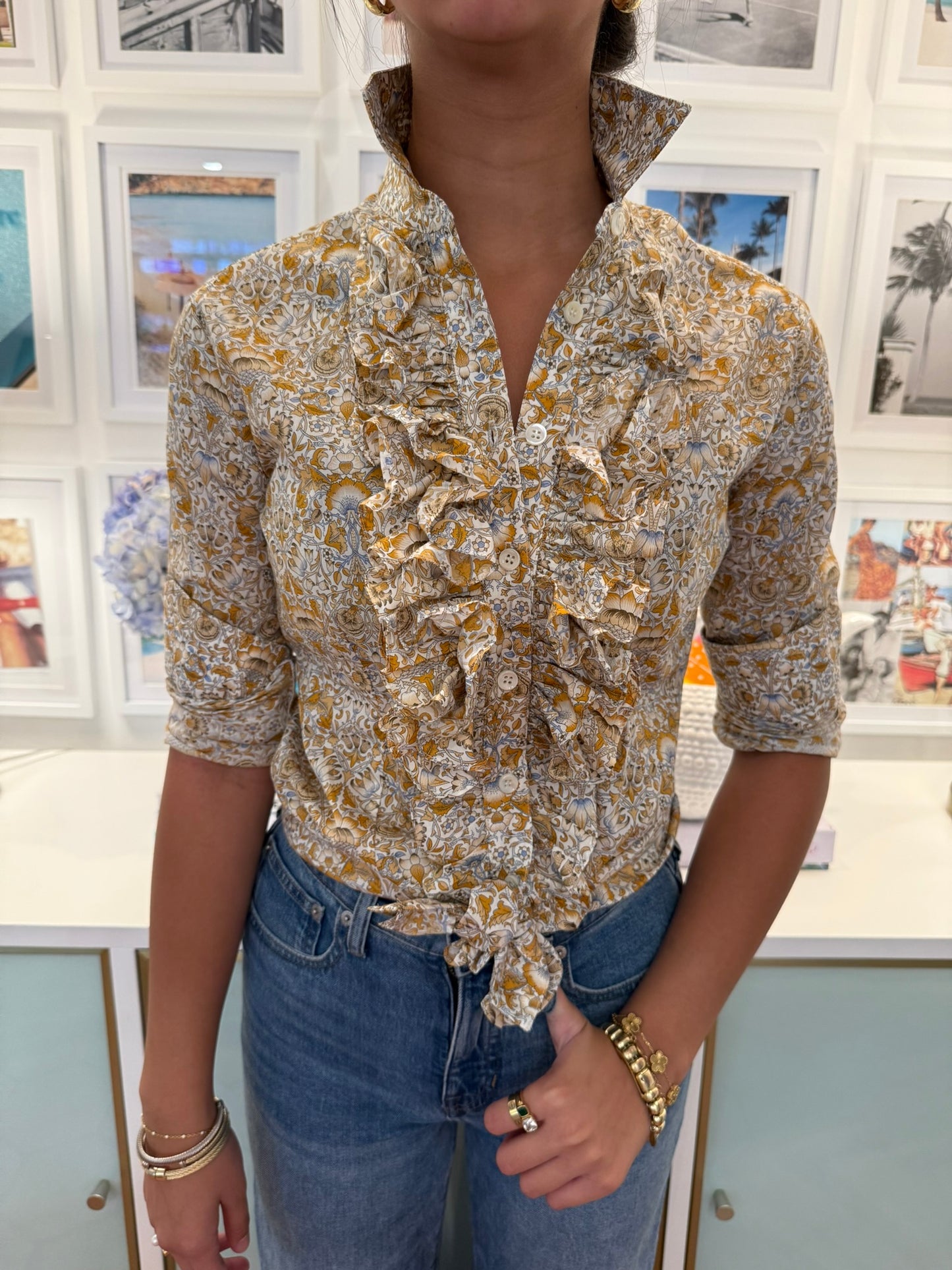 HGIRL BELINDA IN GOLD FLORAL