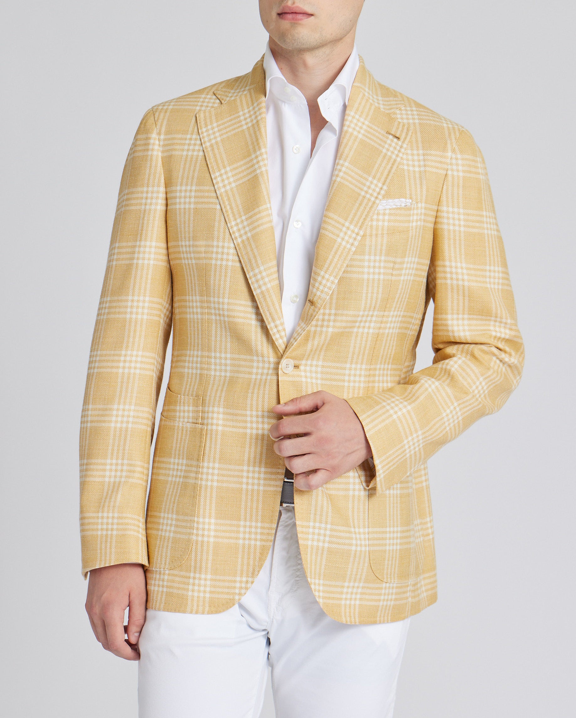 Plaid yellow clearance jacket