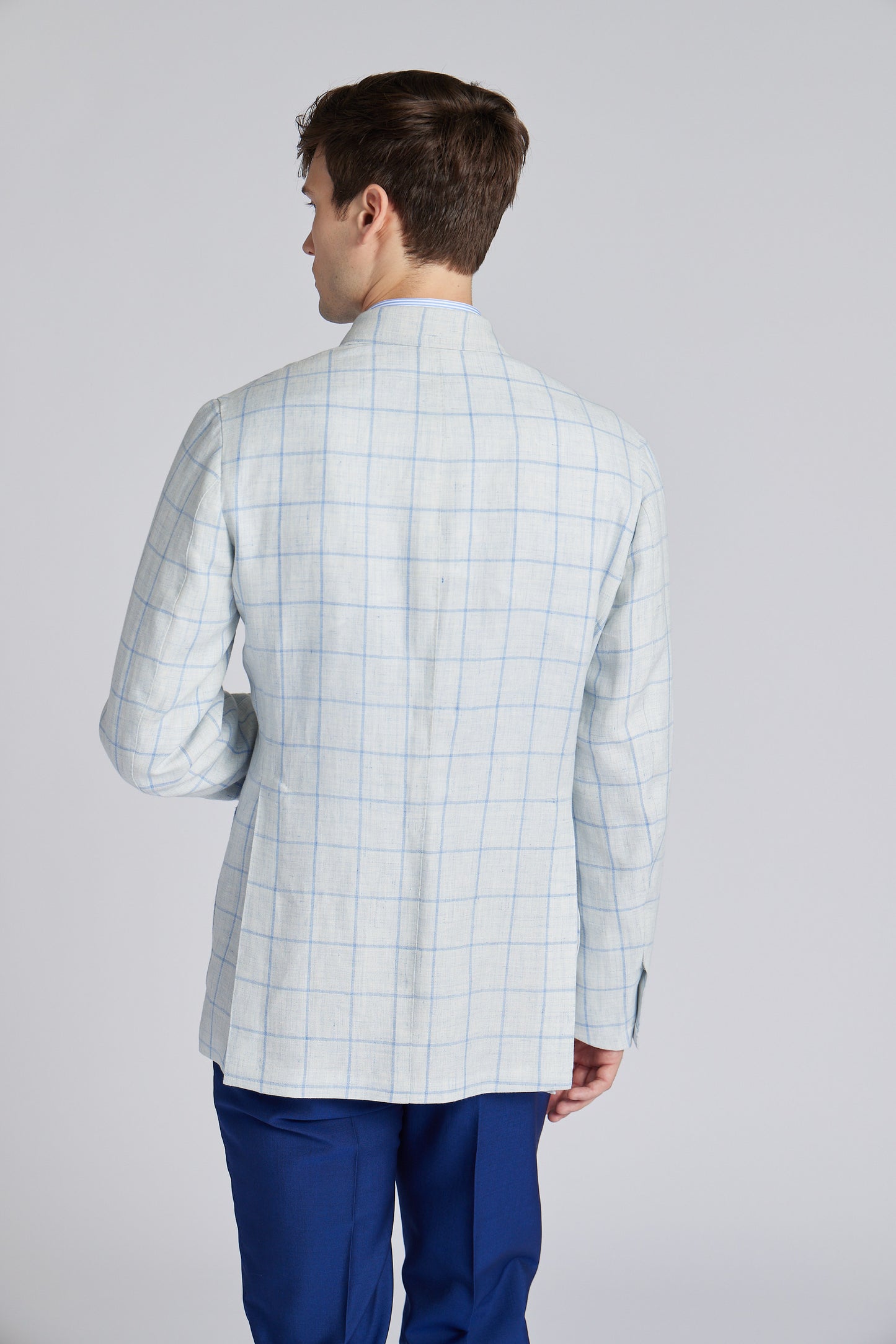 James Jacket in Baby Blue Windowpane