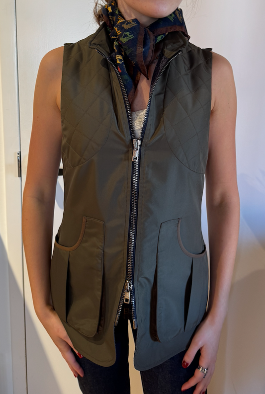 Bailey Vest in Green/Brown