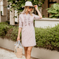 Belle Dress in Orange/Blue Stripe