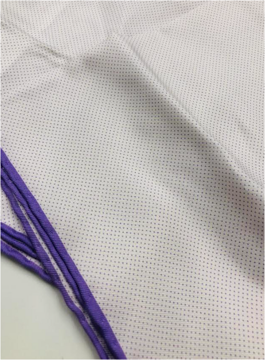 White/Purple Pin Dot Pocket Square