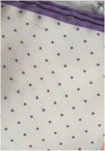 White and Purple Polka Dot Pocket Square