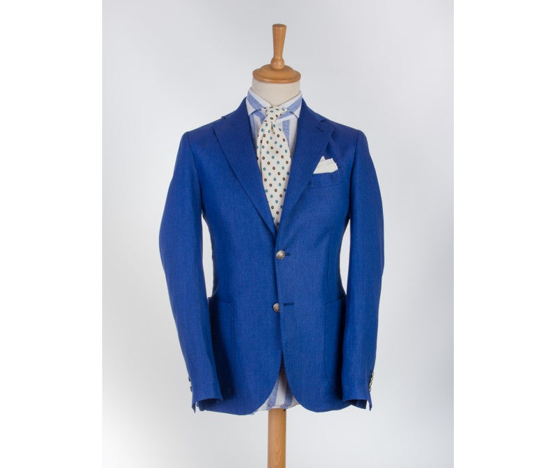 Linen Costiera Blazer in Royal Blue