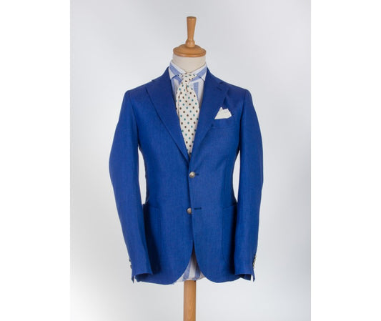 Linen Costiera Blazer in Royal Blue