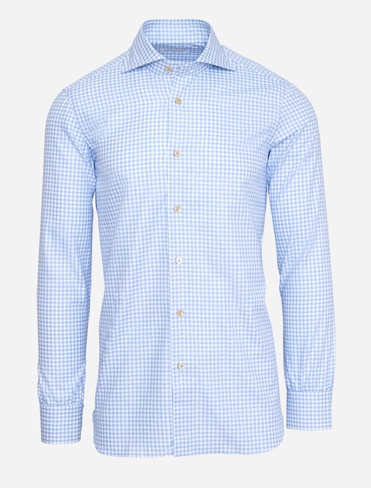 Gingham Shirt in Baby Blue