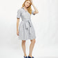 Short Coupe Dress in Navy Stripe