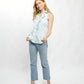 Cinzia Blouse in Aqua Stripe