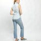 Cinzia Blouse in Aqua Stripe