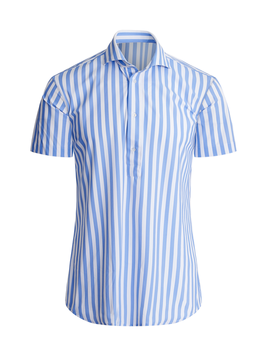 S/S Performance Popover in Light Blue Awning Stripe