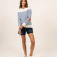 Bregancon R Pop Sweater in Blue with Red