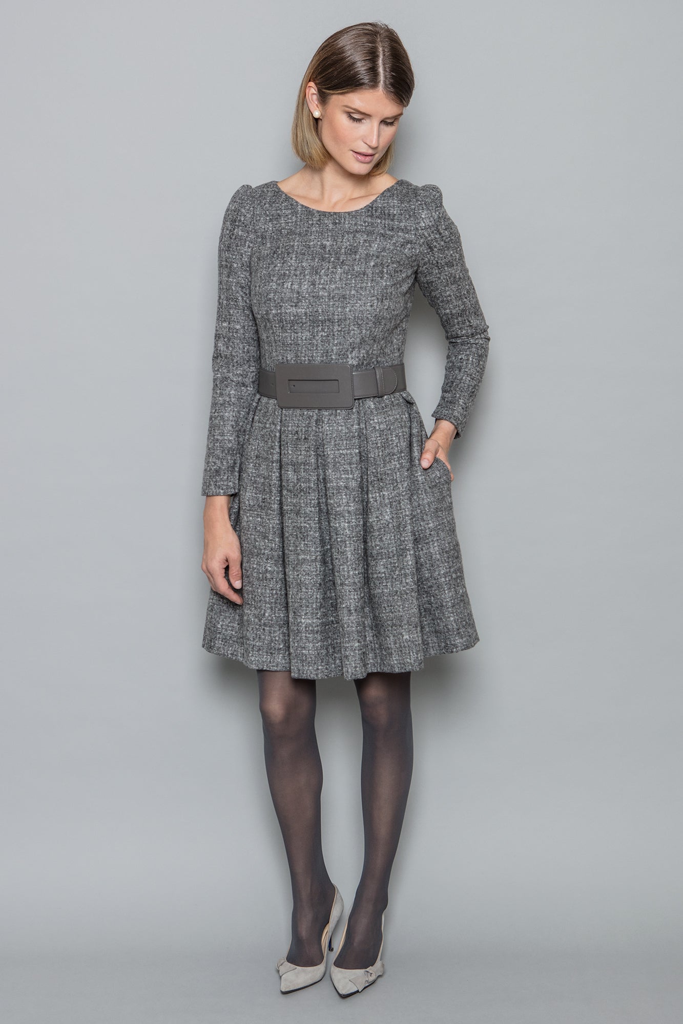 Ava Dress in Grey