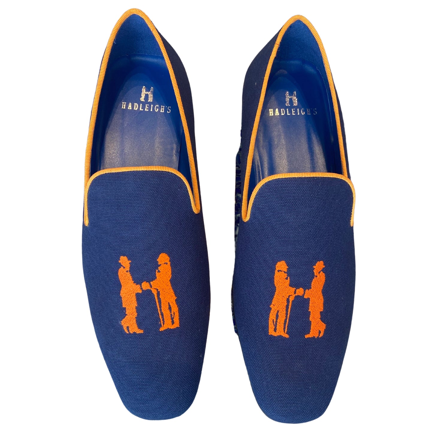Slipper in Blue with Orange Logo