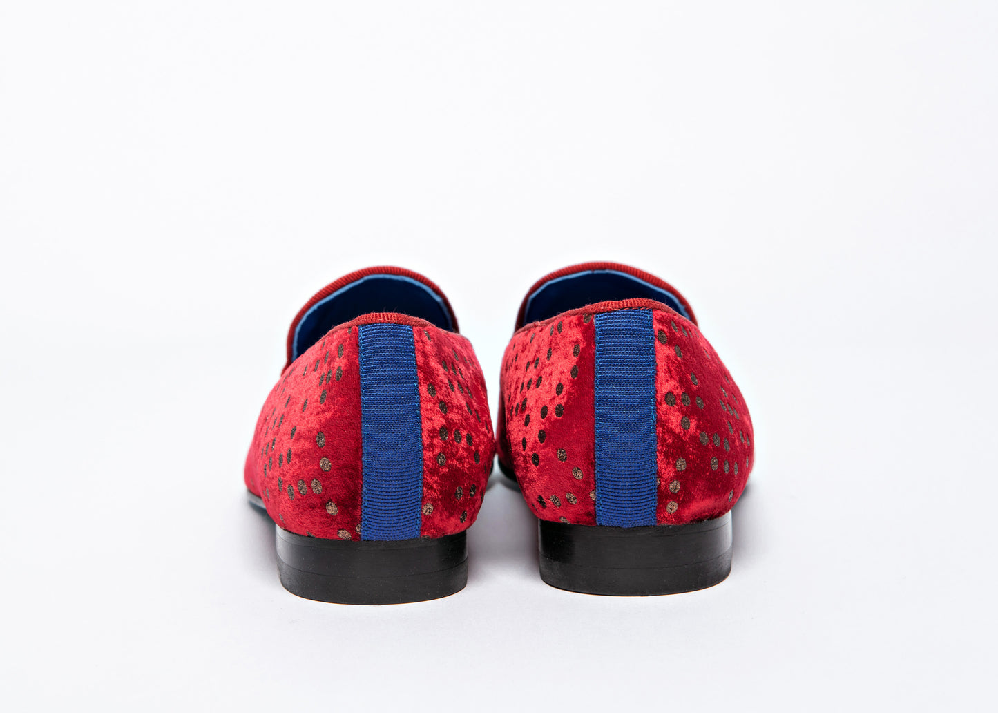 Slipper in Red Sparkle with Gold Logo