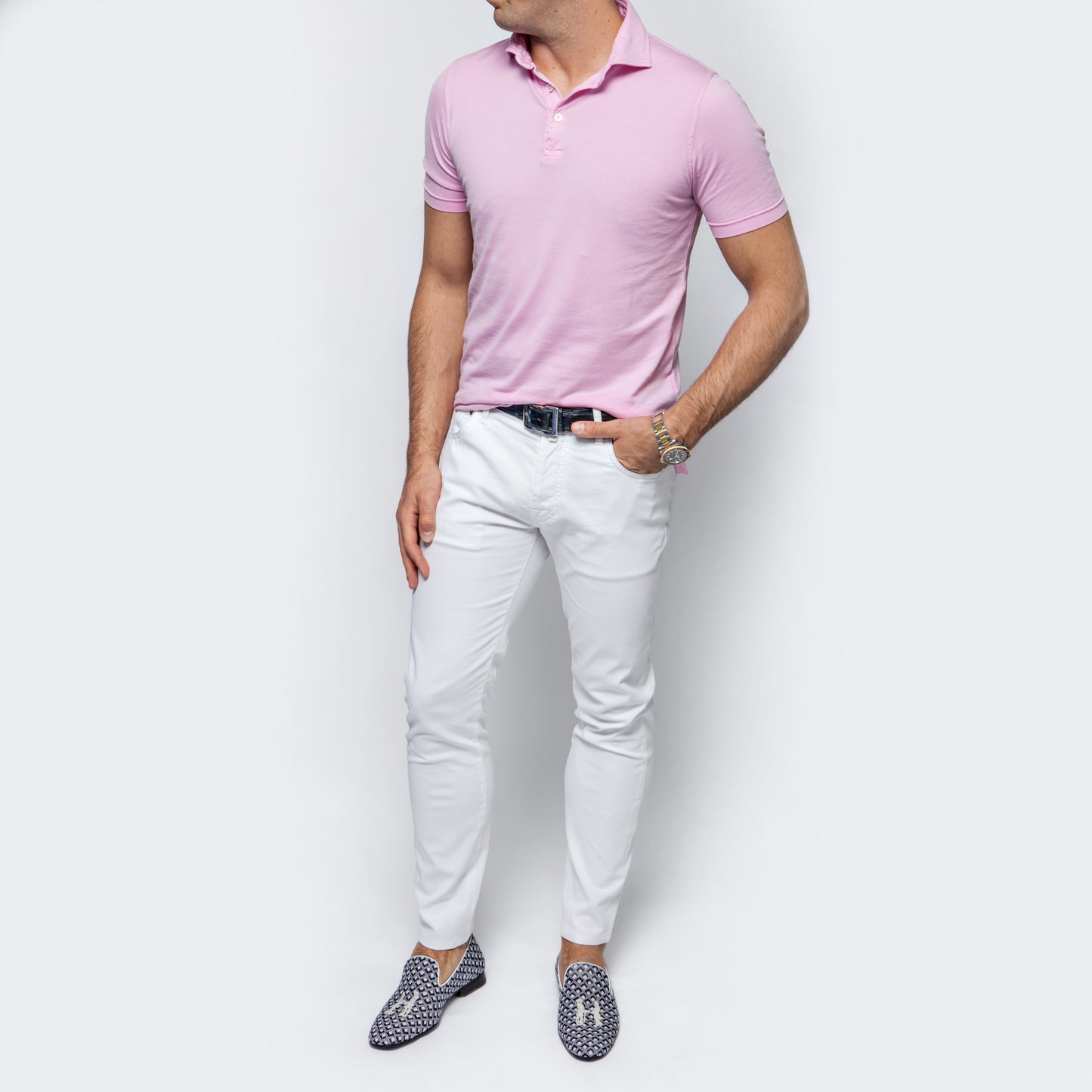 Zero Jersey Polo- Rosa