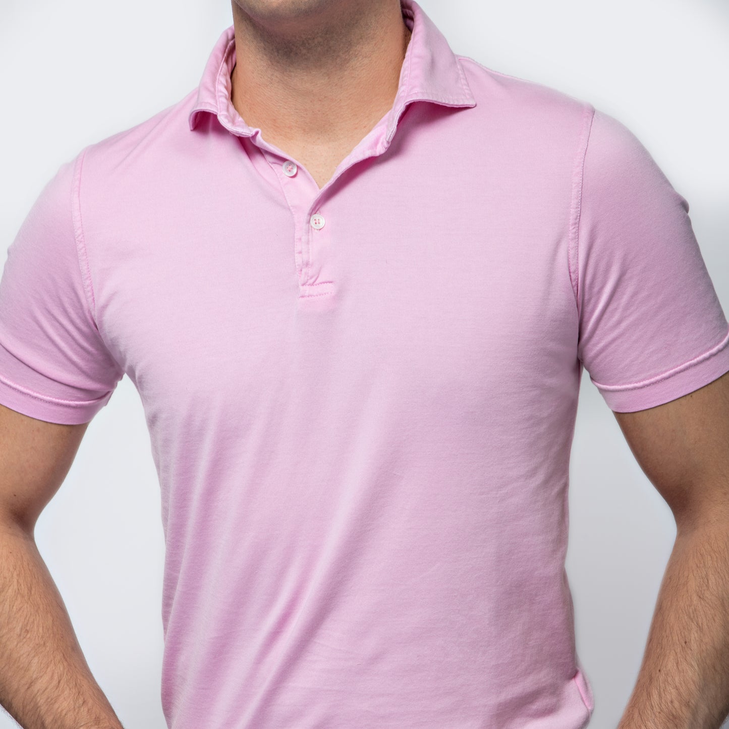 Zero Jersey Polo- Rosa