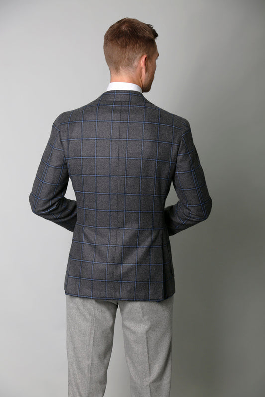Italian Madison Sport Coat in Taupe Glen Plaid 36S / Taupe / BC034088-212