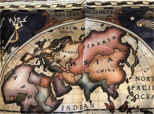 Eastern Hemisphere Pocket Square