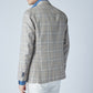 James Jacket in Tan with Blue Plaid