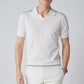 Cotton Silk Blend Polo with Contrast Edge