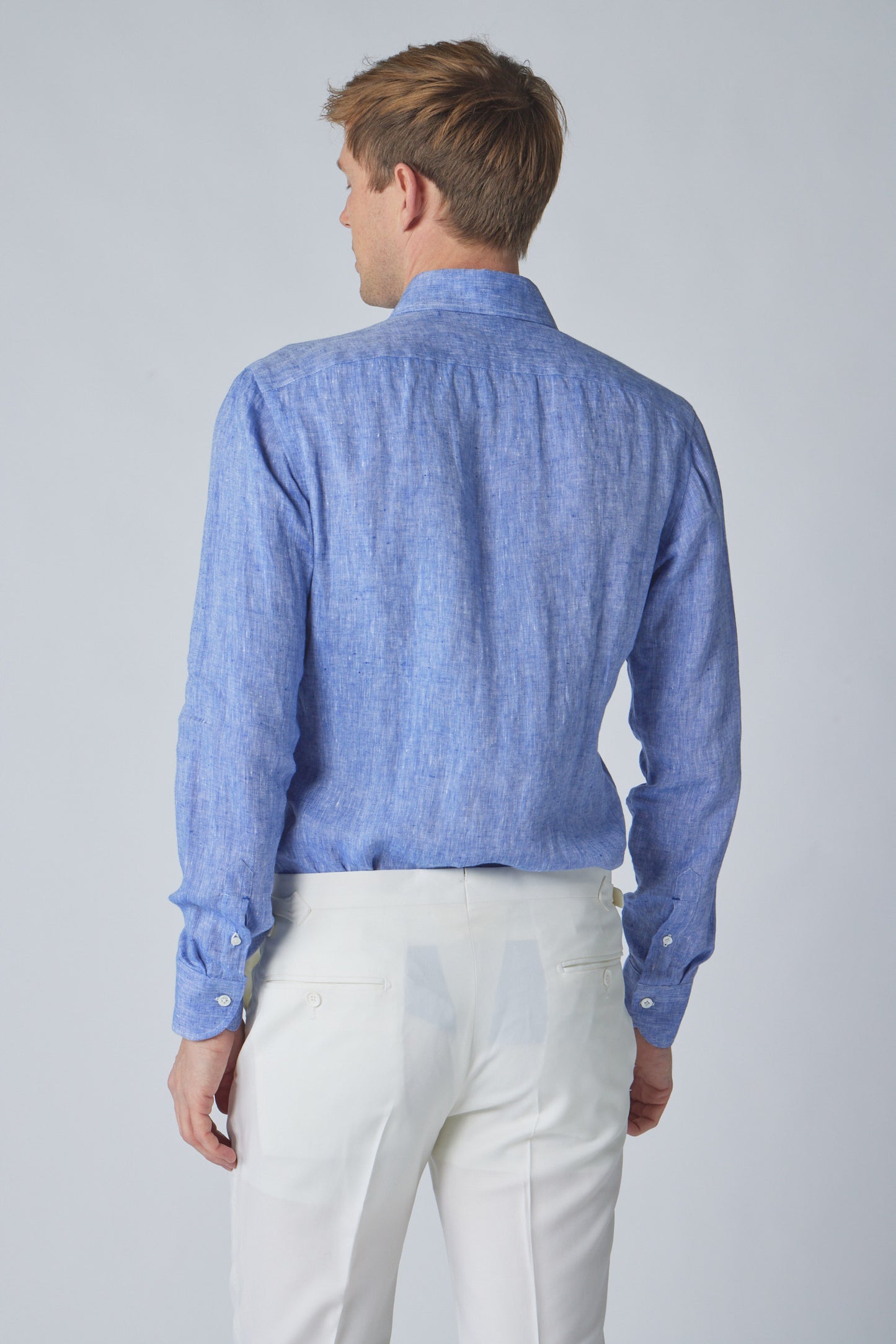 Linen Work Shirt in Blue