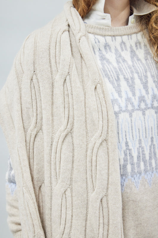 Luxe Cable Knit Wrap