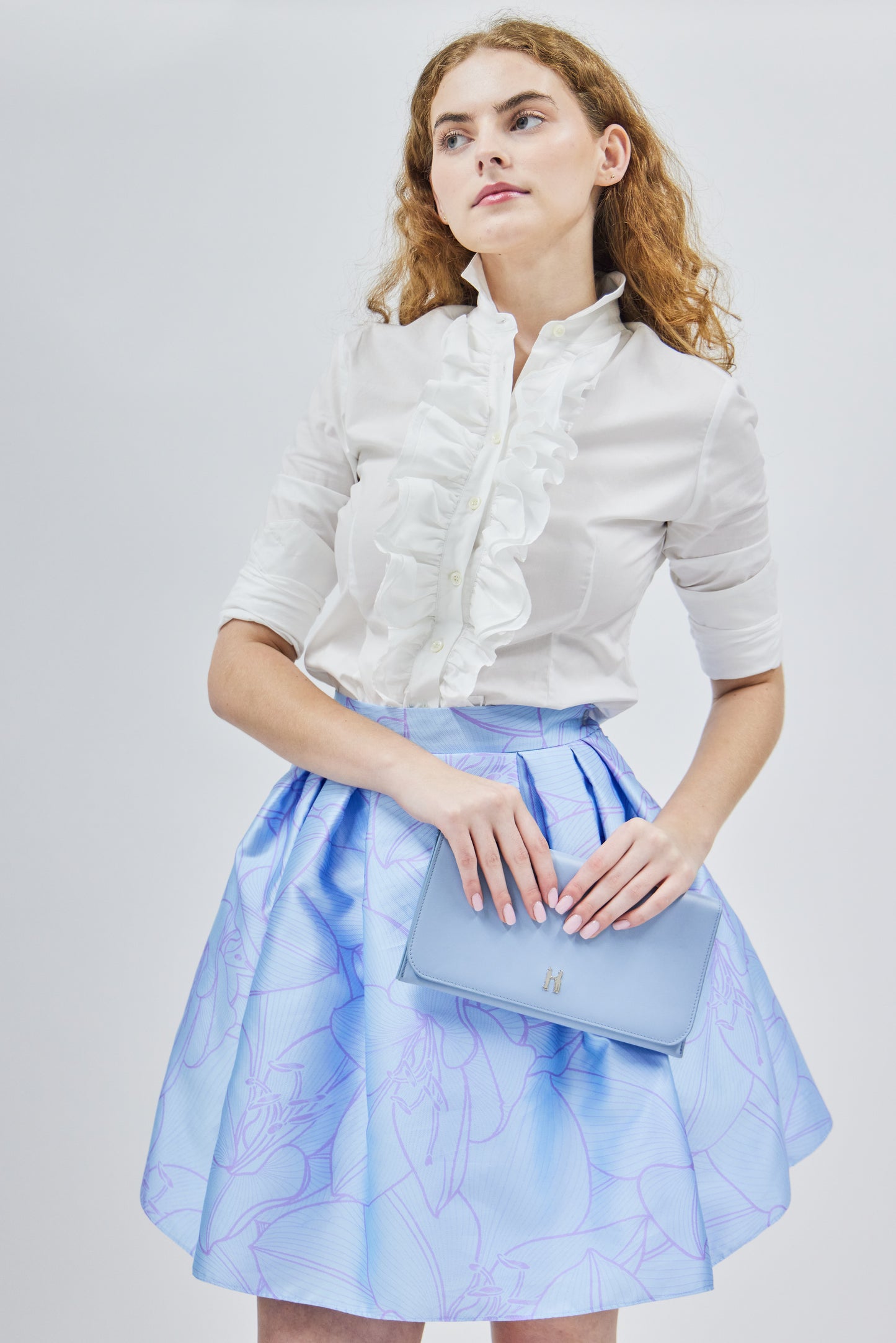 Blue Floral Charlotte Skirt