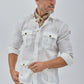 Positano Work Shirt in White Linen