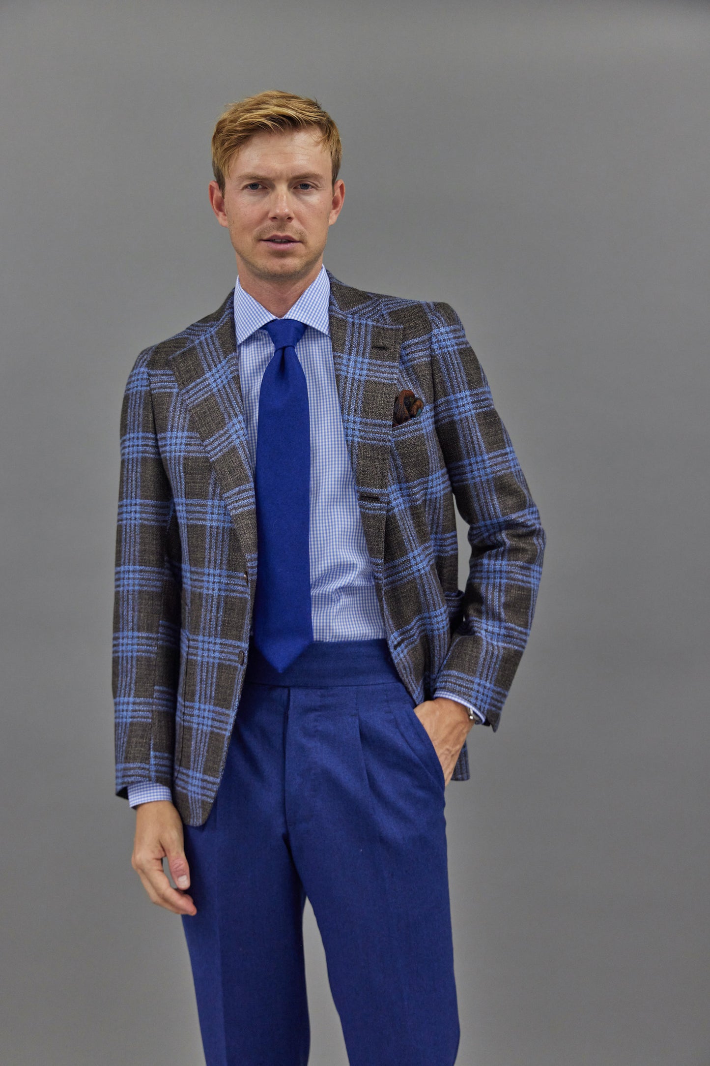 Glen Plaid Patch Pocket Sports Jacket