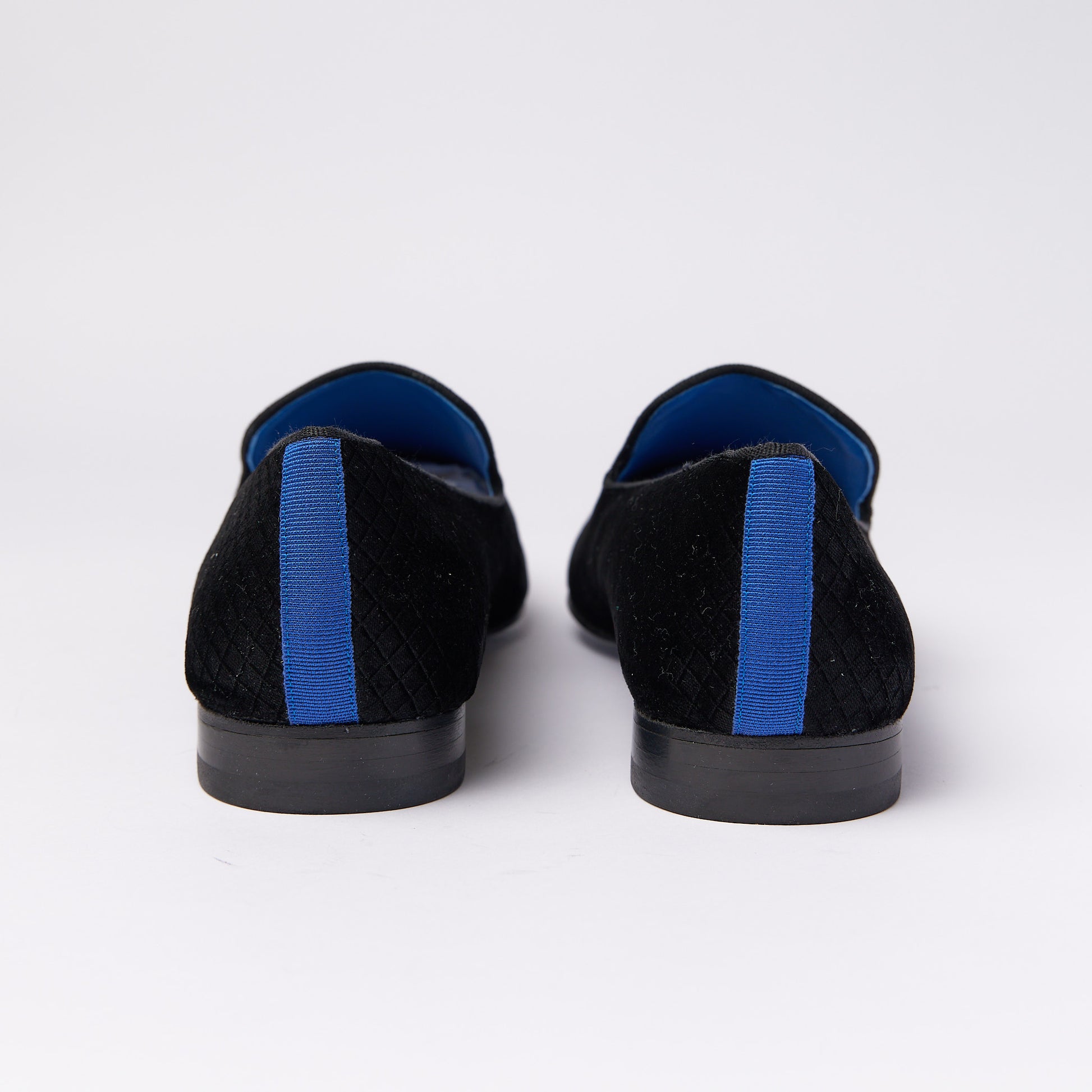 Louis Vuitton Navy Blue Suede Logo Smoking Slippers Size 42.5