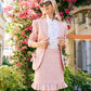 Barbara Blazer in Light Pink Tweed